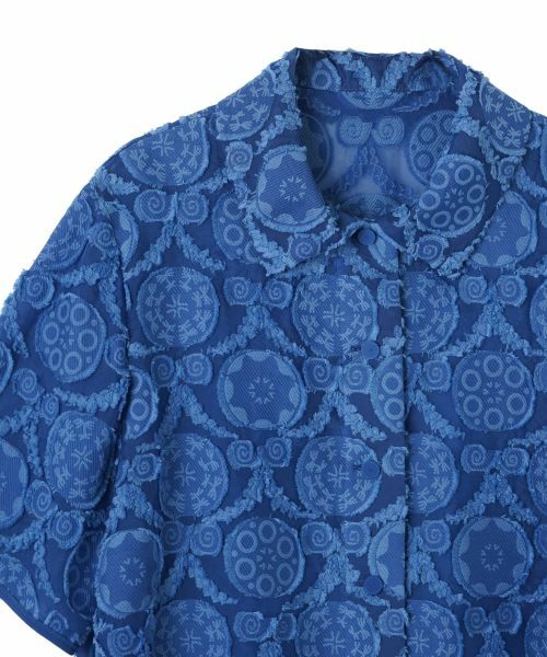 LANVIN COLLECTION / ランバン コレクション シャツ・ブラウス | ウォールカットジャカード・シャツカラーブラウス | 詳細18