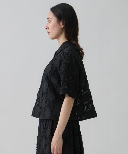 LANVIN COLLECTION / ランバン コレクション シャツ・ブラウス | ウォールカットジャカード・シャツカラーブラウス | 詳細2