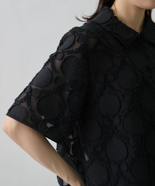 LANVIN COLLECTION / ランバン コレクション シャツ・ブラウス | ウォールカットジャカード・シャツカラーブラウス | 詳細6
