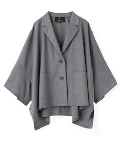 LANVIN COLLECTION / ランバン コレクション テーラードジャケット | ドライメッシュ オープンカラー シャツジャケット