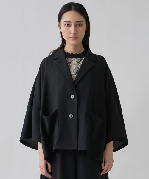 LANVIN COLLECTION / ランバン コレクション テーラードジャケット | ドライメッシュ オープンカラー シャツジャケット | 詳細2