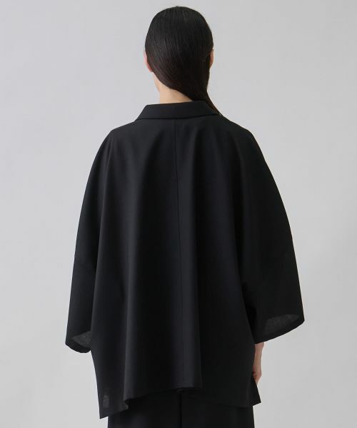 LANVIN COLLECTION / ランバン コレクション テーラードジャケット | ドライメッシュ オープンカラー シャツジャケット | 詳細4