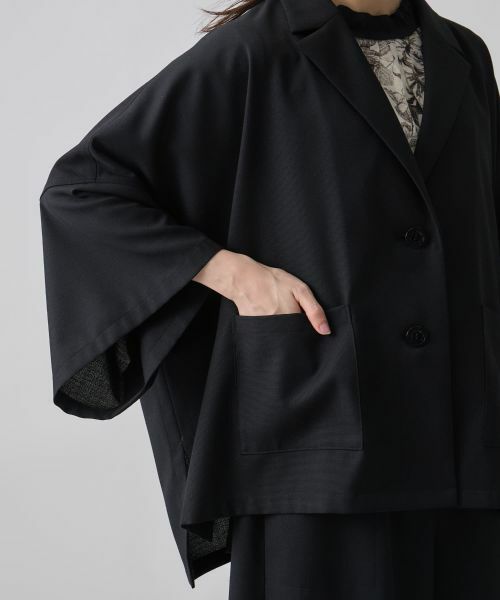 LANVIN COLLECTION / ランバン コレクション テーラードジャケット | ドライメッシュ オープンカラー シャツジャケット | 詳細6