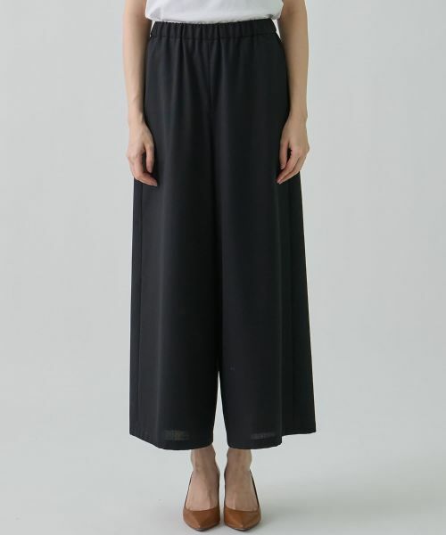 LANVIN COLLECTION / ランバン コレクション その他パンツ | ドライメッシュ ギャザーワイドパンツ | 詳細1