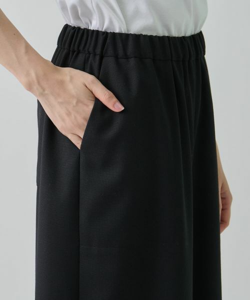 LANVIN COLLECTION / ランバン コレクション その他パンツ | ドライメッシュ ギャザーワイドパンツ | 詳細4