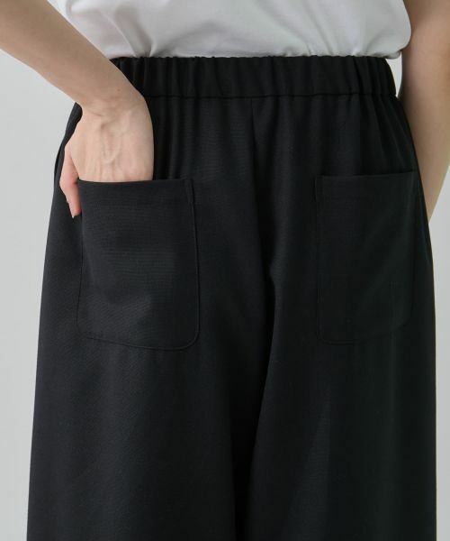 LANVIN COLLECTION / ランバン コレクション その他パンツ | ドライメッシュ ギャザーワイドパンツ | 詳細5