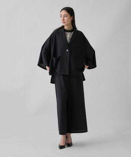 LANVIN COLLECTION / ランバン コレクション その他パンツ | ドライメッシュ ギャザーワイドパンツ | 詳細7