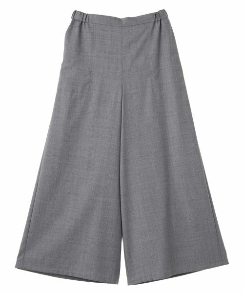 LANVIN COLLECTION / ランバン コレクション その他パンツ | ドライメッシュ ギャザーワイドパンツ（グレー）