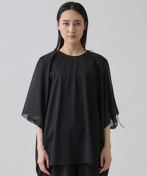 LANVIN COLLECTION / ランバン コレクション カットソー | マントドッキング ブラウス風カットソー | 詳細1