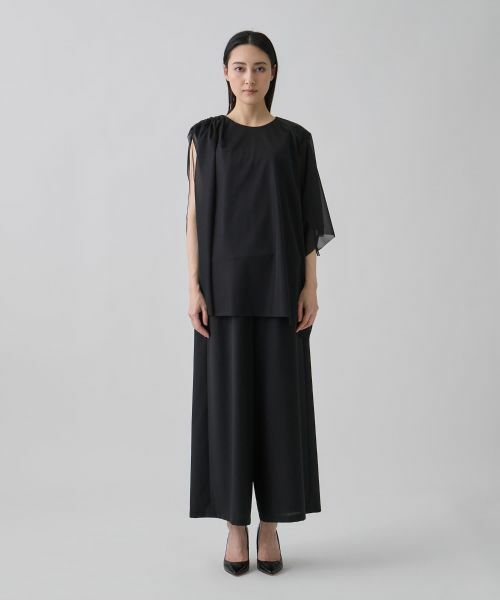 LANVIN COLLECTION / ランバン コレクション カットソー | マントドッキング ブラウス風カットソー | 詳細7