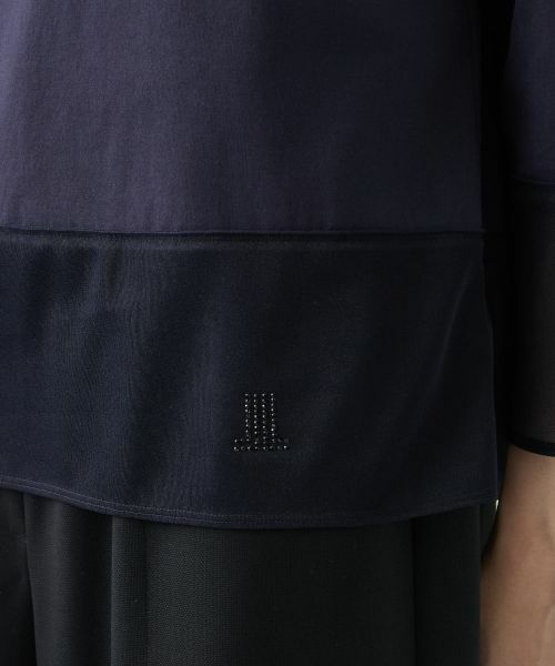 LANVIN COLLECTION / ランバン コレクション カットソー | シアー切り替えカットソー | 詳細5