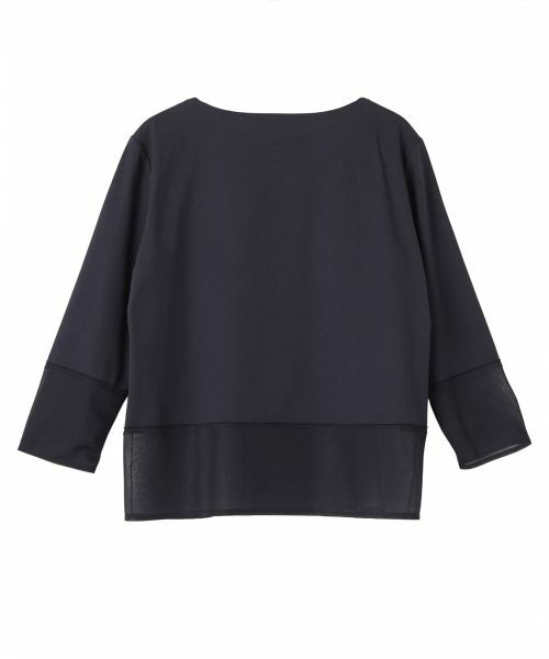 LANVIN COLLECTION / ランバン コレクション カットソー | シアー切り替えカットソー | 詳細8