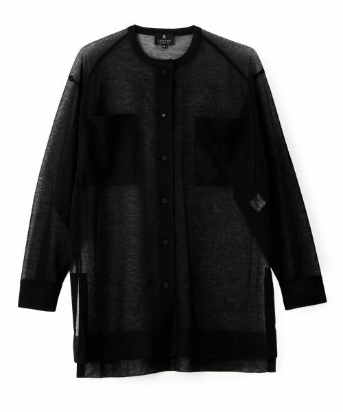 LANVIN COLLECTION / ランバン コレクション ニット・セーター | 16ゲージシアーニット（ブラック）