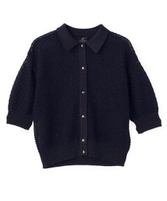 LANVIN COLLECTION / ランバン コレクション ニット・セーター | 14ゲージメッシュ柄ラメプレーティングカーディガン