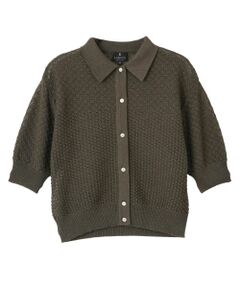 LANVIN COLLECTION / ランバン コレクション ニット・セーター | 14ゲージメッシュ柄ラメプレーティングカーディガン