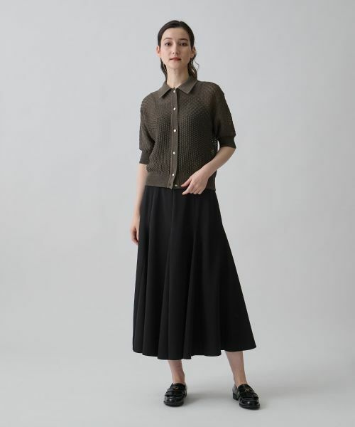 LANVIN COLLECTION / ランバン コレクション ニット・セーター | 14ゲージメッシュ柄ラメプレーティングカーディガン | 詳細10