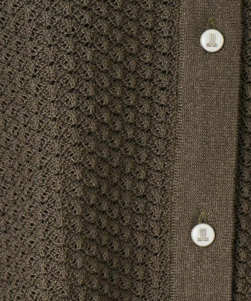 LANVIN COLLECTION / ランバン コレクション ニット・セーター | 14ゲージメッシュ柄ラメプレーティングカーディガン | 詳細11