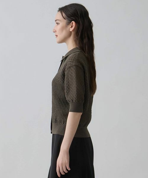 LANVIN COLLECTION / ランバン コレクション ニット・セーター | 14ゲージメッシュ柄ラメプレーティングカーディガン | 詳細7