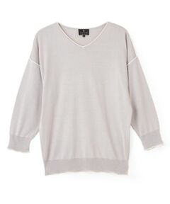 LANVIN COLLECTION / ランバン コレクション ニット・セーター | 16ゲージ Vネックドロップショルダーニット
