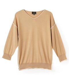 LANVIN COLLECTION / ランバン コレクション ニット・セーター | 16ゲージ Vネックドロップショルダーニット