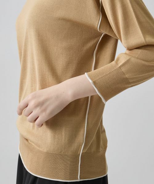 LANVIN COLLECTION / ランバン コレクション ニット・セーター | 16ゲージ Vネックドロップショルダーニット | 詳細14