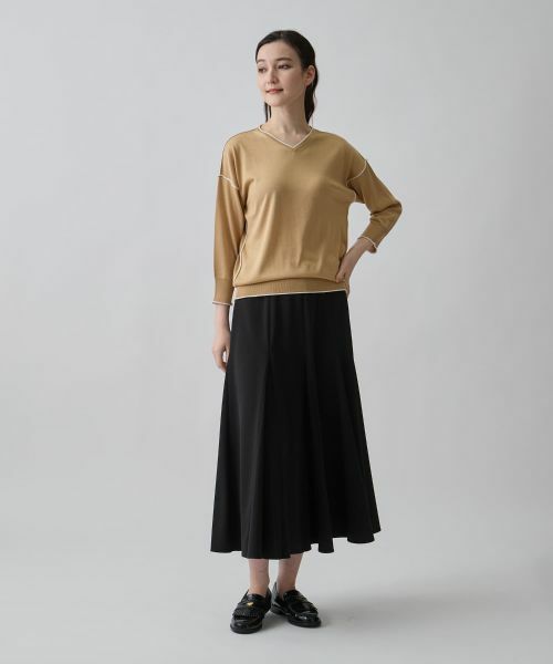 LANVIN COLLECTION / ランバン コレクション ニット・セーター | 16ゲージ Vネックドロップショルダーニット | 詳細15