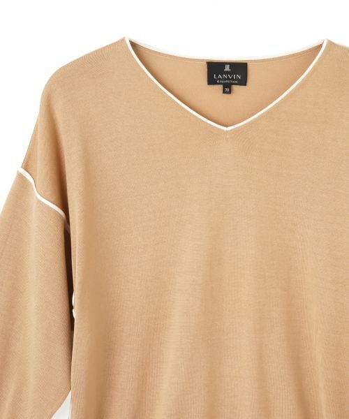 LANVIN COLLECTION / ランバン コレクション ニット・セーター | 16ゲージ Vネックドロップショルダーニット | 詳細19