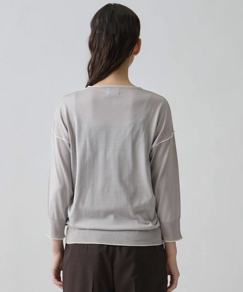 LANVIN COLLECTION / ランバン コレクション ニット・セーター | 16ゲージ Vネックドロップショルダーニット | 詳細3