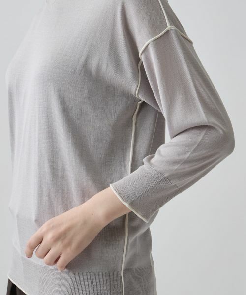 LANVIN COLLECTION / ランバン コレクション ニット・セーター | 16ゲージ Vネックドロップショルダーニット | 詳細4