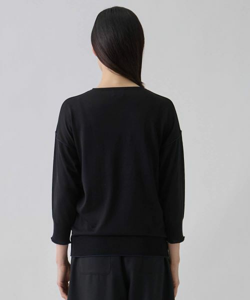 LANVIN COLLECTION / ランバン コレクション ニット・セーター | 16ゲージ Vネックドロップショルダーニット | 詳細8