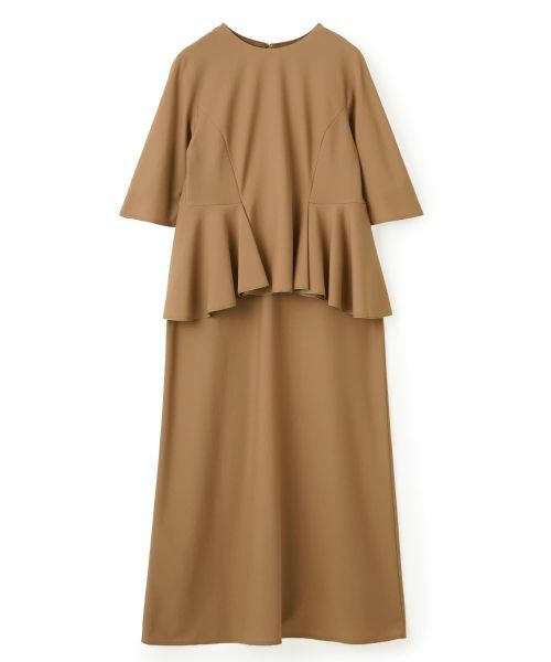 LANVIN COLLECTION / ランバン コレクション ドレス | バランサーキュラーワンピース(キャメル)