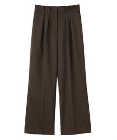 LANVIN COLLECTION / ランバン コレクション その他パンツ | ウエストメロー ストレートタックパンツ