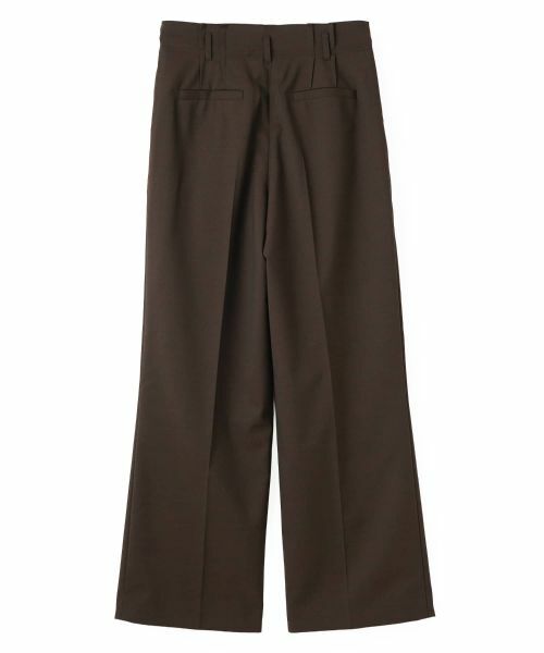 LANVIN COLLECTION / ランバン コレクション その他パンツ | ウエストメロー ストレートタックパンツ | 詳細13