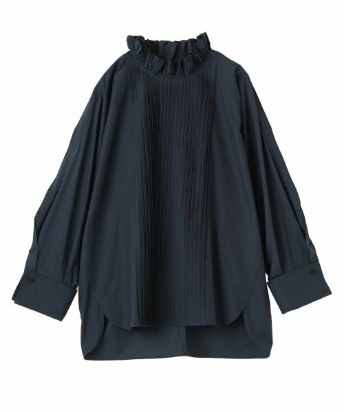 LANVIN COLLECTION / ランバン コレクション シャツ・ブラウス | タンブラーメモリーボリュームブラウス（ネイビー）