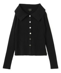 LANVIN COLLECTION / ランバン コレクション ニット・セーター | シルクウールカシミヤ ビッグカラーカーディガン