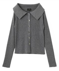 LANVIN COLLECTION / ランバン コレクション ニット・セーター | シルクウールカシミヤ ビッグカラーカーディガン