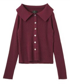 LANVIN COLLECTION / ランバン コレクション ニット・セーター | シルクウールカシミヤ ビッグカラーカーディガン