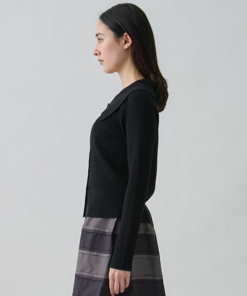 LANVIN COLLECTION / ランバン コレクション ニット・セーター | シルクウールカシミヤ ビッグカラーカーディガン | 詳細12