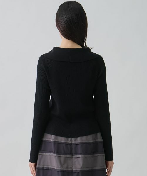 LANVIN COLLECTION / ランバン コレクション ニット・セーター | シルクウールカシミヤ ビッグカラーカーディガン | 詳細13