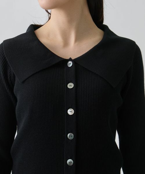 LANVIN COLLECTION / ランバン コレクション ニット・セーター | シルクウールカシミヤ ビッグカラーカーディガン | 詳細15