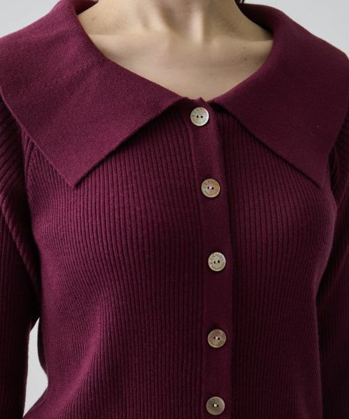 LANVIN COLLECTION / ランバン コレクション ニット・セーター | シルクウールカシミヤ ビッグカラーカーディガン | 詳細5