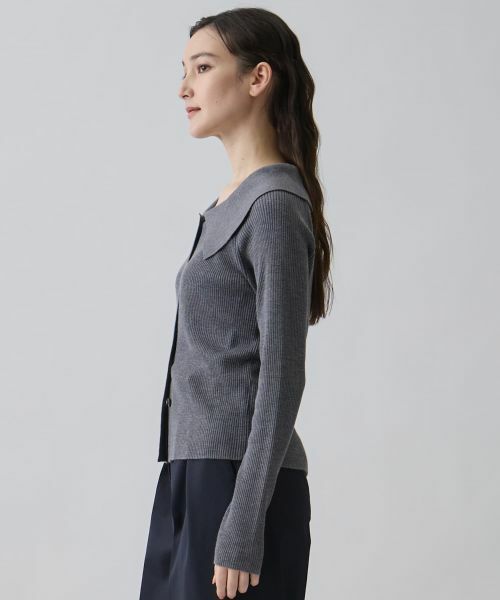 LANVIN COLLECTION / ランバン コレクション ニット・セーター | シルクウールカシミヤ ビッグカラーカーディガン | 詳細7