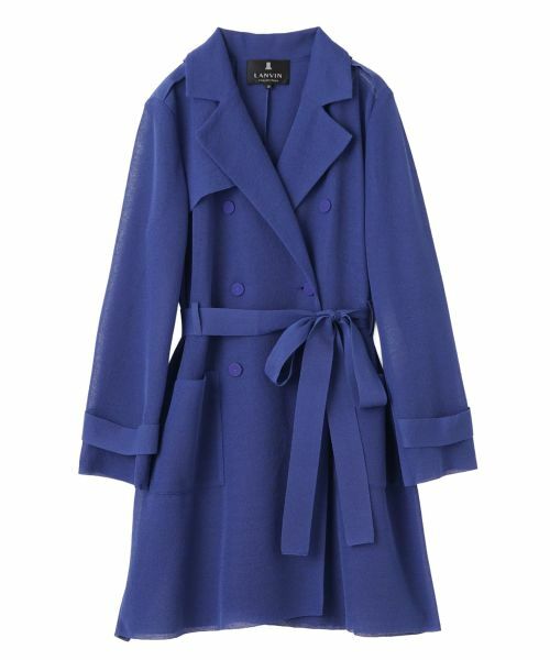 LANVIN COLLECTION / ランバン コレクション その他アウター | ミラノリブニットコート（ブルー）