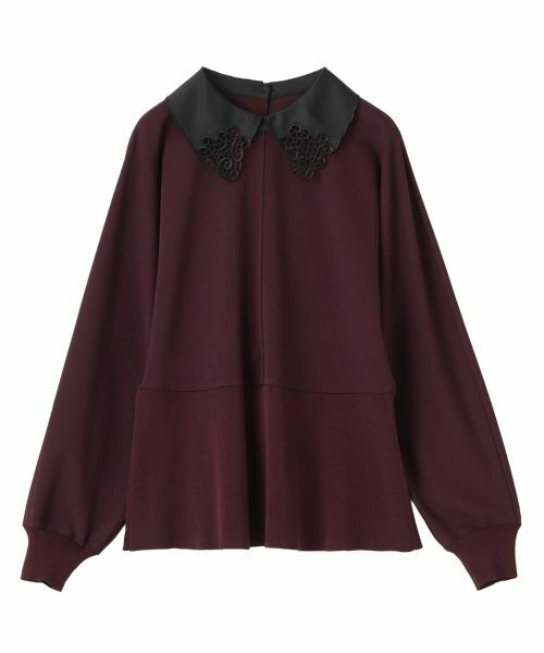LANVIN COLLECTION / ランバン コレクション カットソー | ドライタッチ ドレープカットソー（レッド系その他）