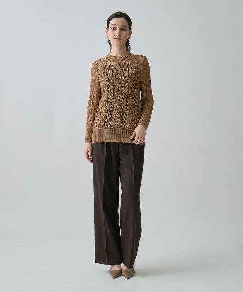 LANVIN COLLECTION / ランバン コレクション ニット・セーター | 7ゲージ針抜きケーブルニット | 詳細11