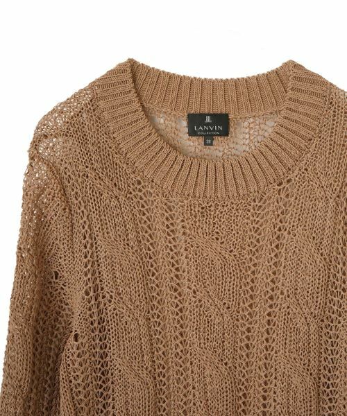 LANVIN COLLECTION / ランバン コレクション ニット・セーター | 7ゲージ針抜きケーブルニット | 詳細15