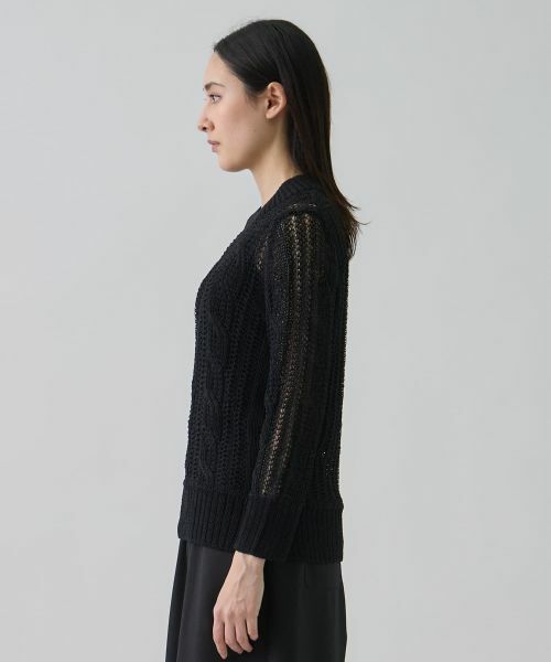 LANVIN COLLECTION / ランバン コレクション ニット・セーター | 7ゲージ針抜きケーブルニット | 詳細2