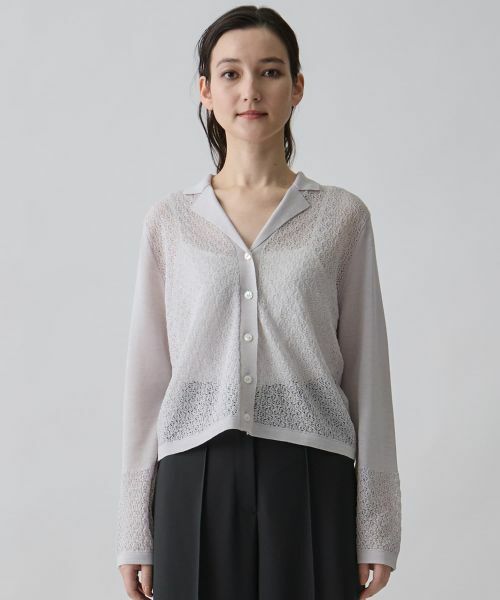 LANVIN COLLECTION / ランバン コレクション テーラードジャケット | テーラーカラー ニットジャケット | 詳細1