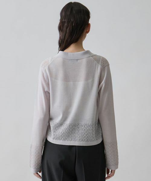 LANVIN COLLECTION / ランバン コレクション テーラードジャケット | テーラーカラー ニットジャケット | 詳細3
