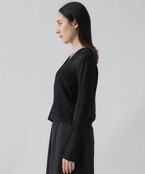 LANVIN COLLECTION / ランバン コレクション テーラードジャケット | テーラーカラー ニットジャケット | 詳細6